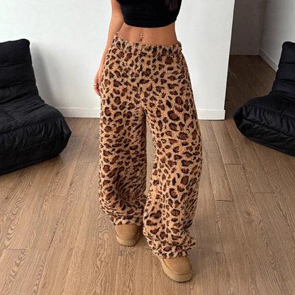 Damen Leoprint-Hosen Lässig Norvielle