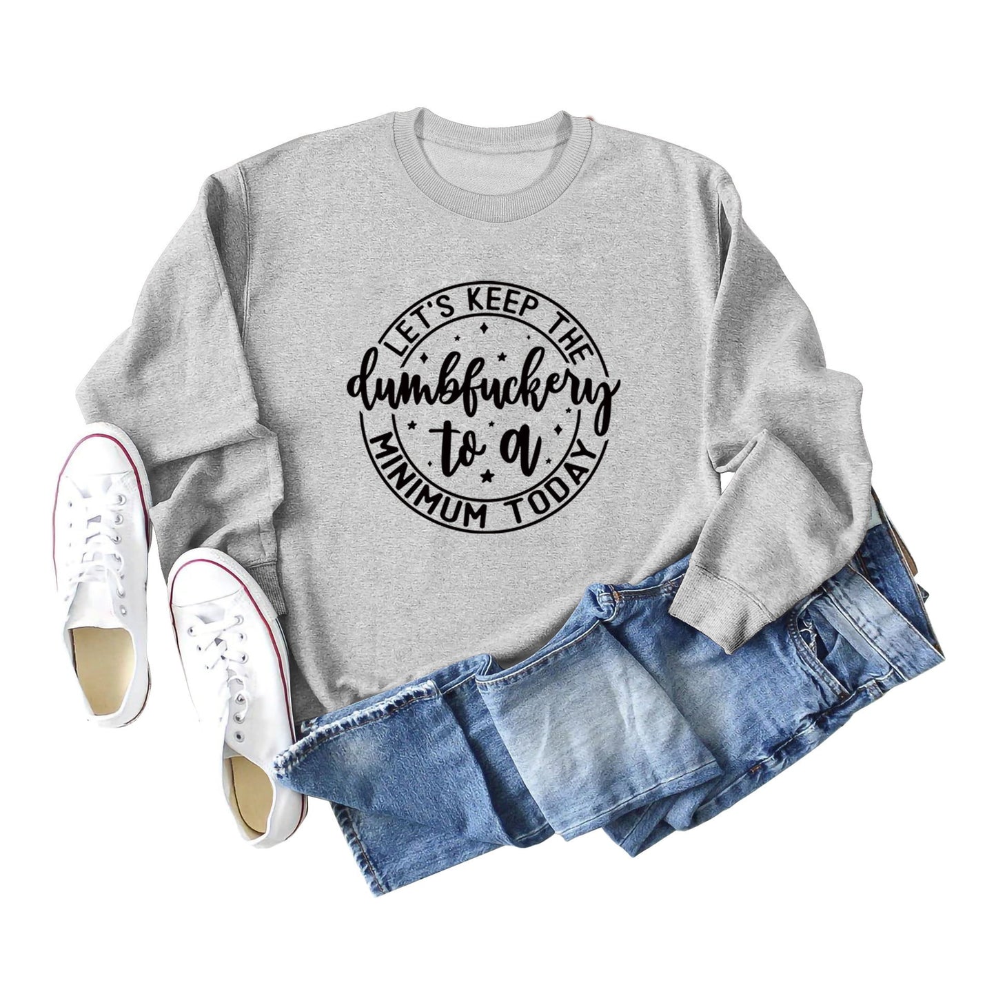 Damen Sweatshirt Motivierender Aufdruck Norvielle