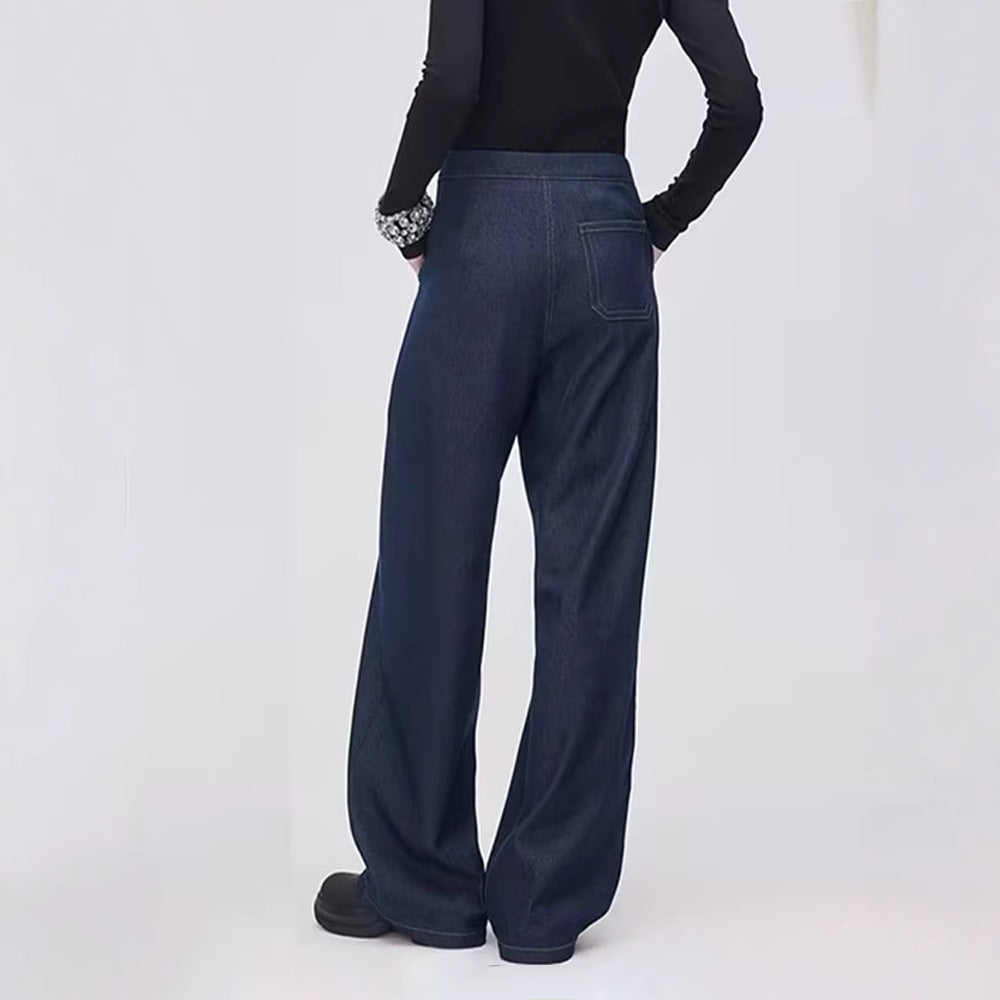 Damen Jeans Weite Bein Hohes Bund Norvielle