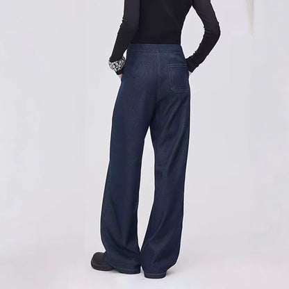Damen Jeans Weite Bein Hohes Bund Norvielle