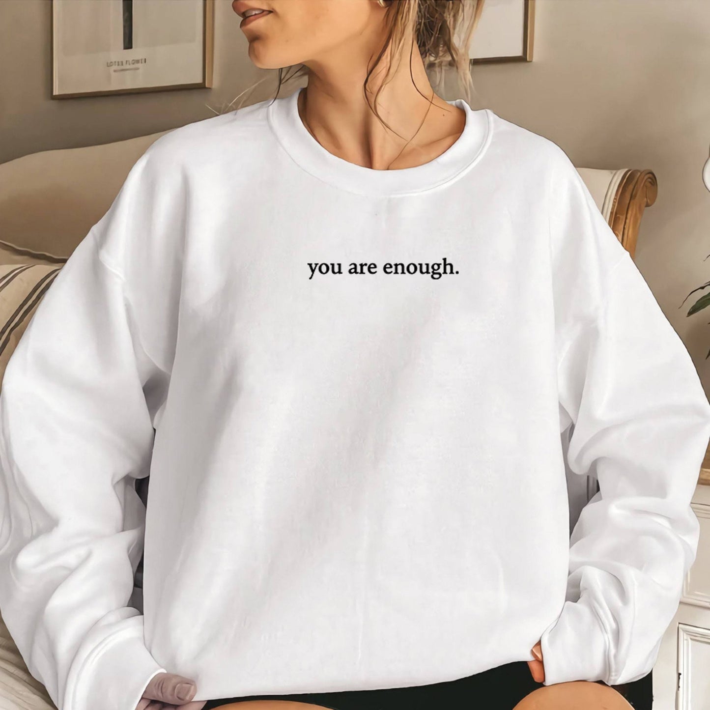 Damen Sweatshirt Inspirierendes Motiv Baumwolle Bequem Grau