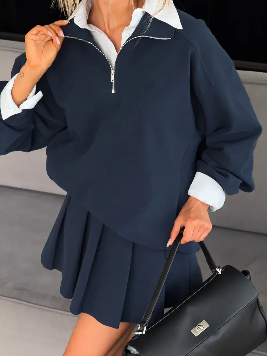 Damen Sweatshirt Reißverschluss Norvielle