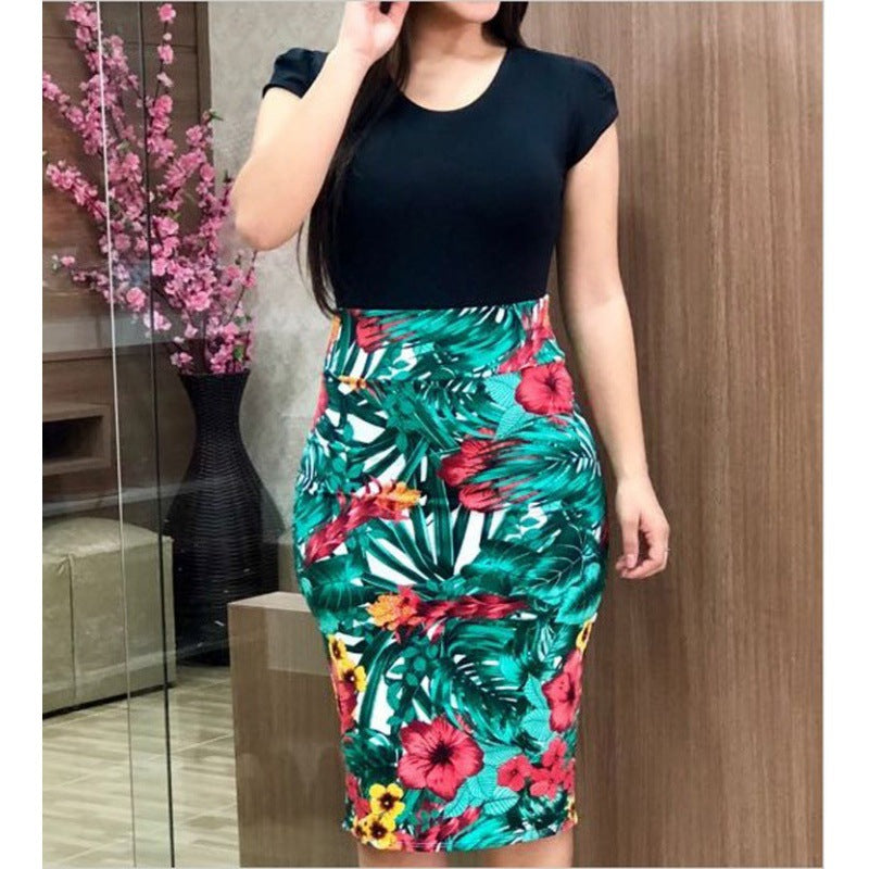 Damen Wickelkleid Streifen Taillengürtel Norvielle