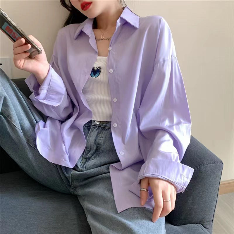 Damen Bluse Locker Geschnitten Norvielle - Norvielle