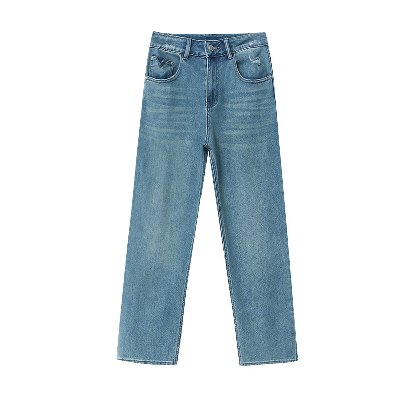 Damen High-Waist Jeans Nachhaltige Baumwolle Lässiger Schnitt