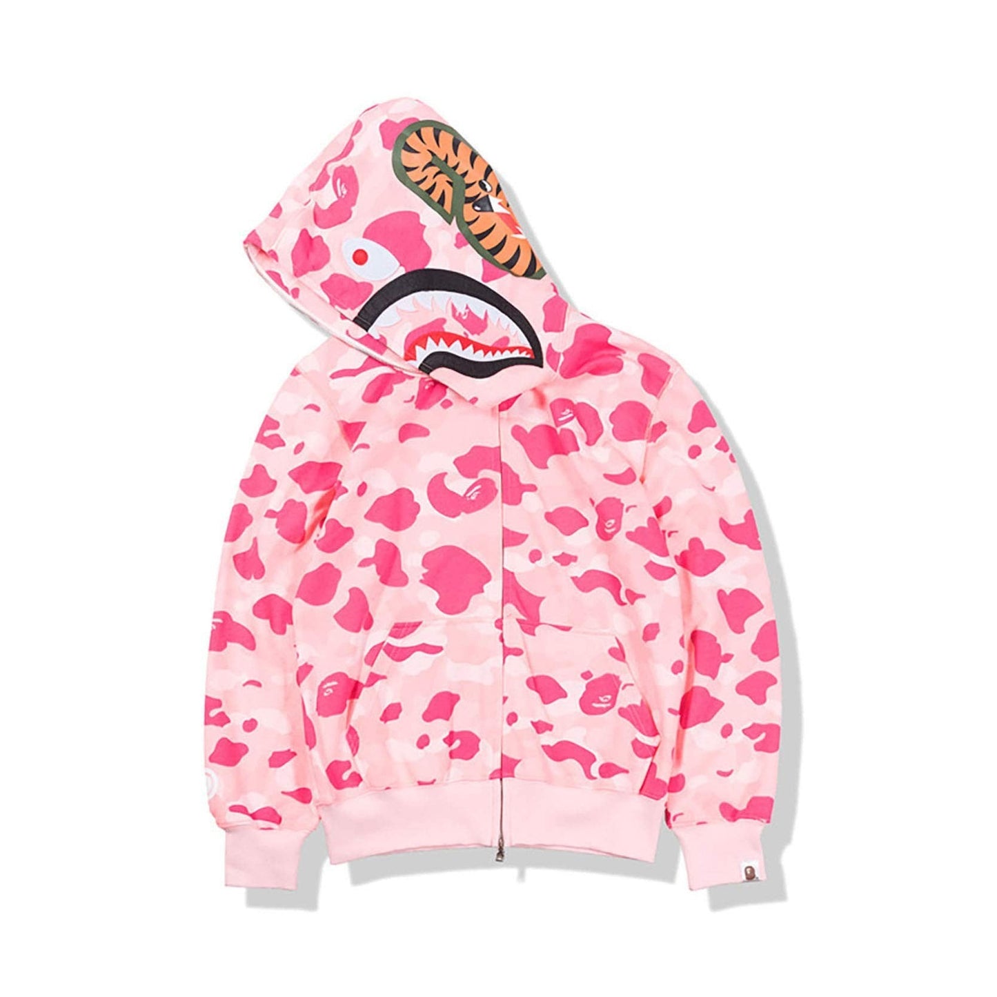 Damen Kapuzenjacke Camouflage Baumwollmischung