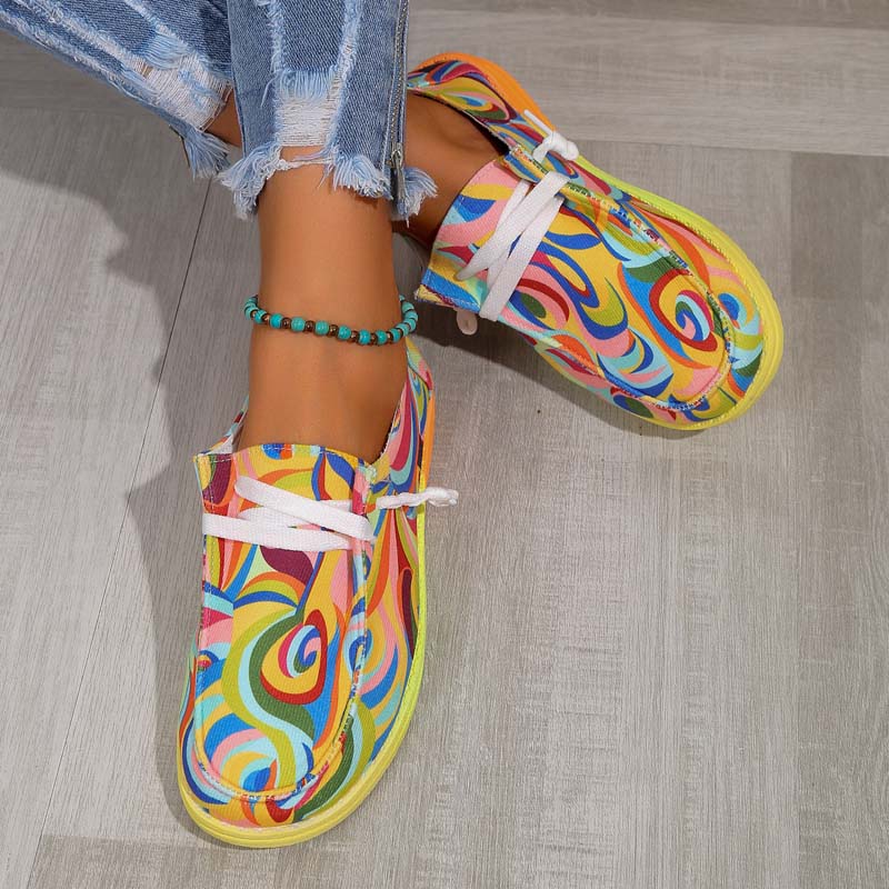 Norvielle Damen Bunte Turnschuhe