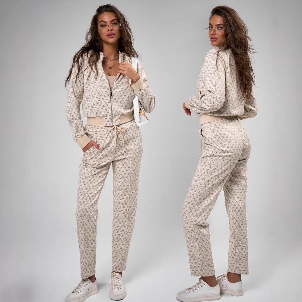 Damen Sportliches Loungewear-Set Kapuzenjacke Jogginghosen - Norvielle