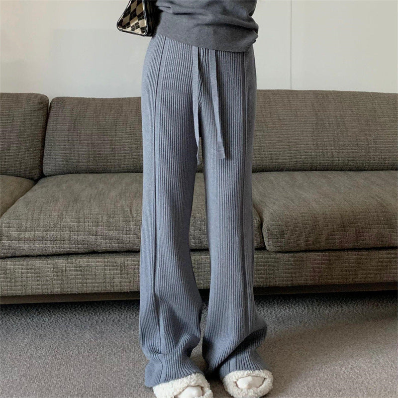Damen Plisseehose Hohe Taille Regulierbarer Bund