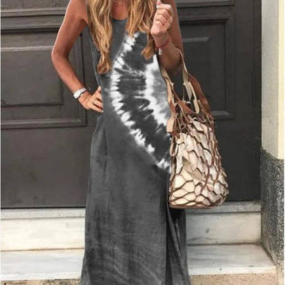 Damen Maxikleid Tie-Dye-Design Leicht Norvielle