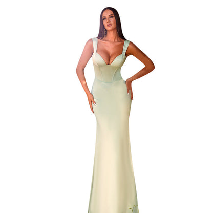 Damen Maxikleid V-Ausschnitt Tailliert Norvielle