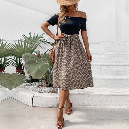 Damen Wickelkleid Tailliert A-Linie Norvielle