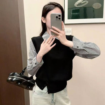 Damen Pullover Hemdkragen Norvielle
