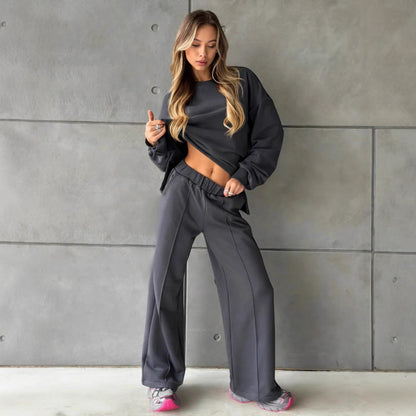 Damen Sweatanzug Weites Design Modisches Detail