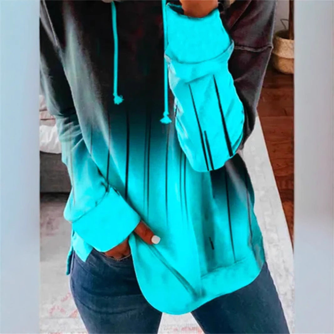 Damen Kapuzenpullover Farbverlauf Design