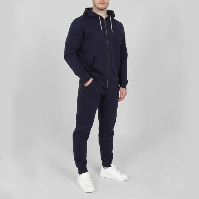 Herren Jogginganzug-Set Sportlich Mit Taschen Hocher Kragen