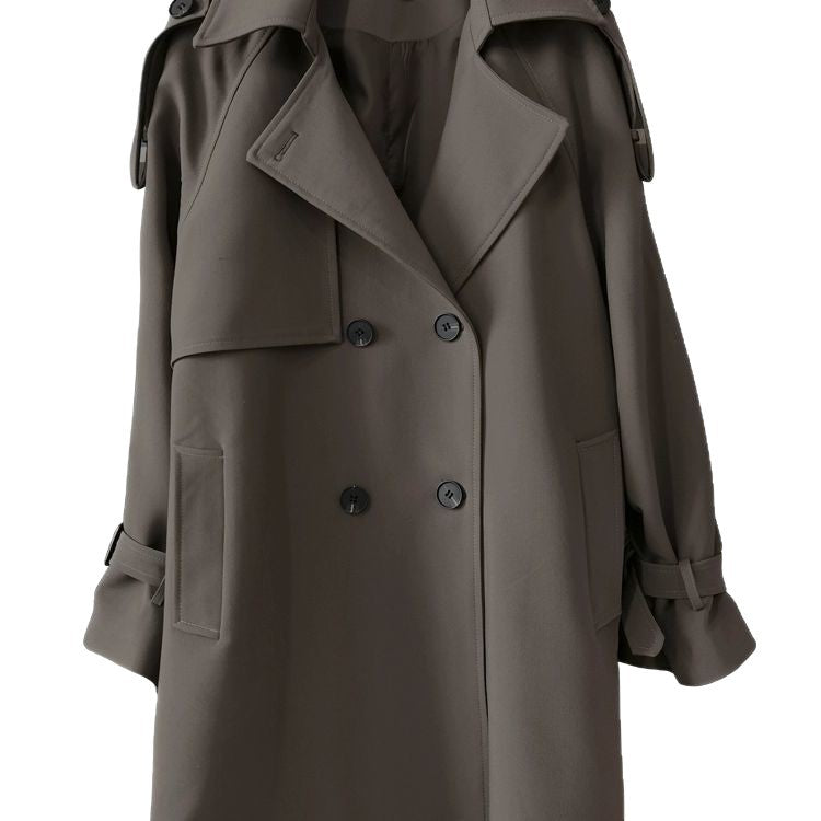 Damen Trenchcoat Strukturiert Anthrazit Norvielle