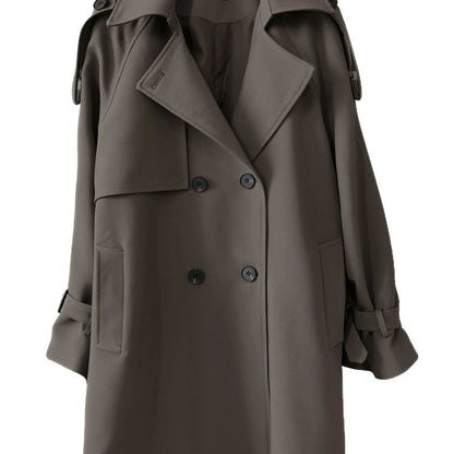 Damen Trenchcoat Strukturiert Anthrazit Norvielle