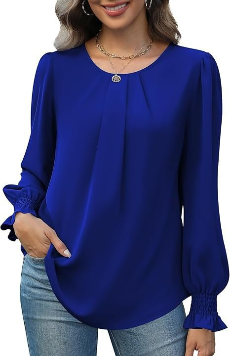 Damen Bluse Puffärmel Norvielle Elegantes Design