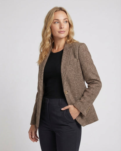 Damen Blazer Langärmelig Elegant