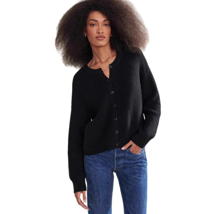 Damen Strickjacke Knopfverschluss Elegantes Design Beige