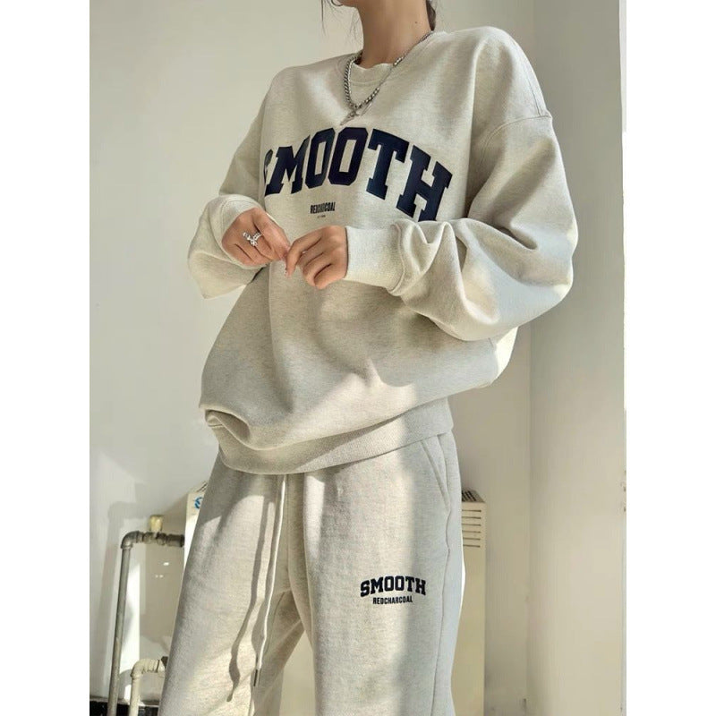 Damen Sportset Cropped Sweatshirt und Jogginghosen Norvielle - Norvielle