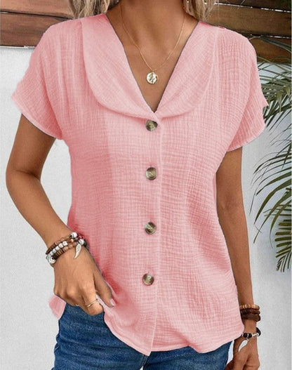 Norvielle Damen Button-Down-Bluse Kragen Elegantes Design
