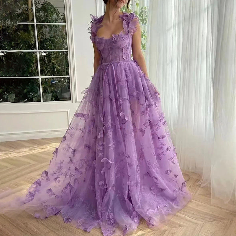 Chic Damen Strandkleid mit Schlitz für Braut und Party