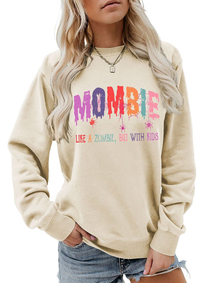Damen Sweatshirt Zombie Motiv Norvielle