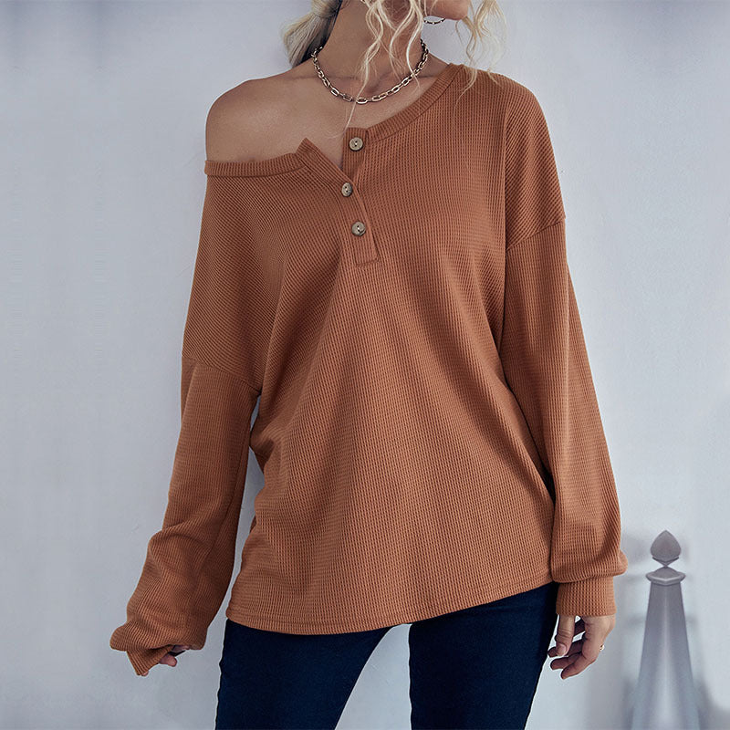 Damen Pullover mit Knöpfen und Struktur Norvielle - Norvielle
