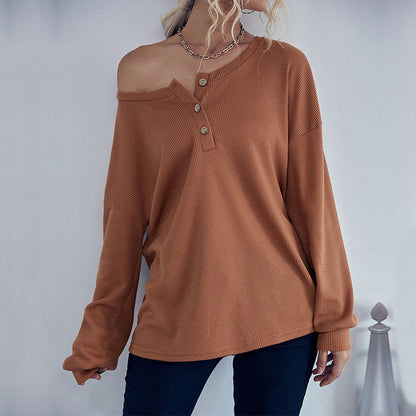 Damen Pullover mit Knöpfen und Struktur Norvielle - Norvielle