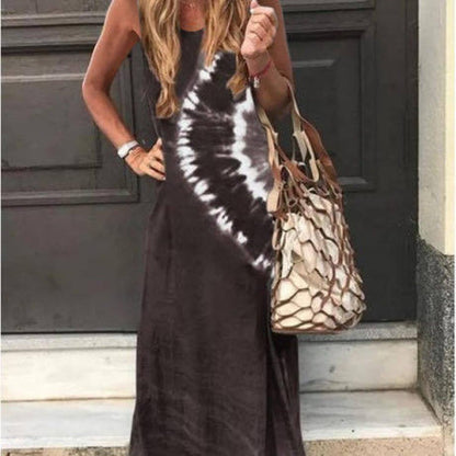 Damen Maxikleid Tie-Dye-Design Leicht Norvielle