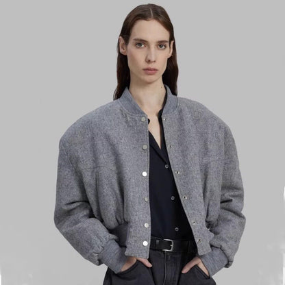Damen Oversized-Jacke Wollmix