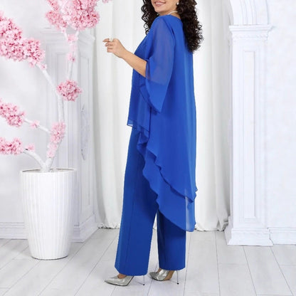 Damen Tunika mit Überlagerung und Eleganten Pants