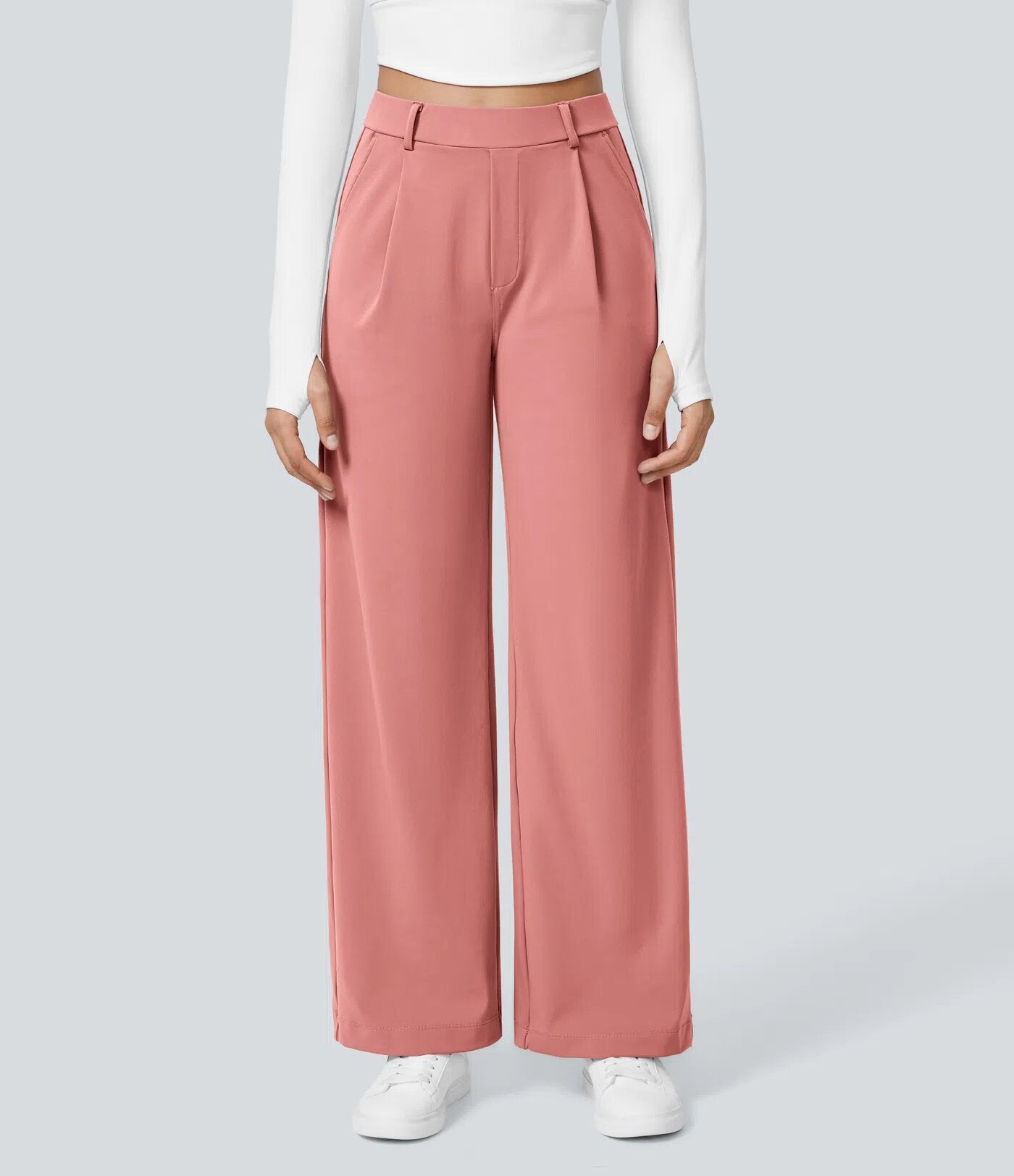 Damen Palazzo-Hose Weit Geschnitten Falten Norvielle