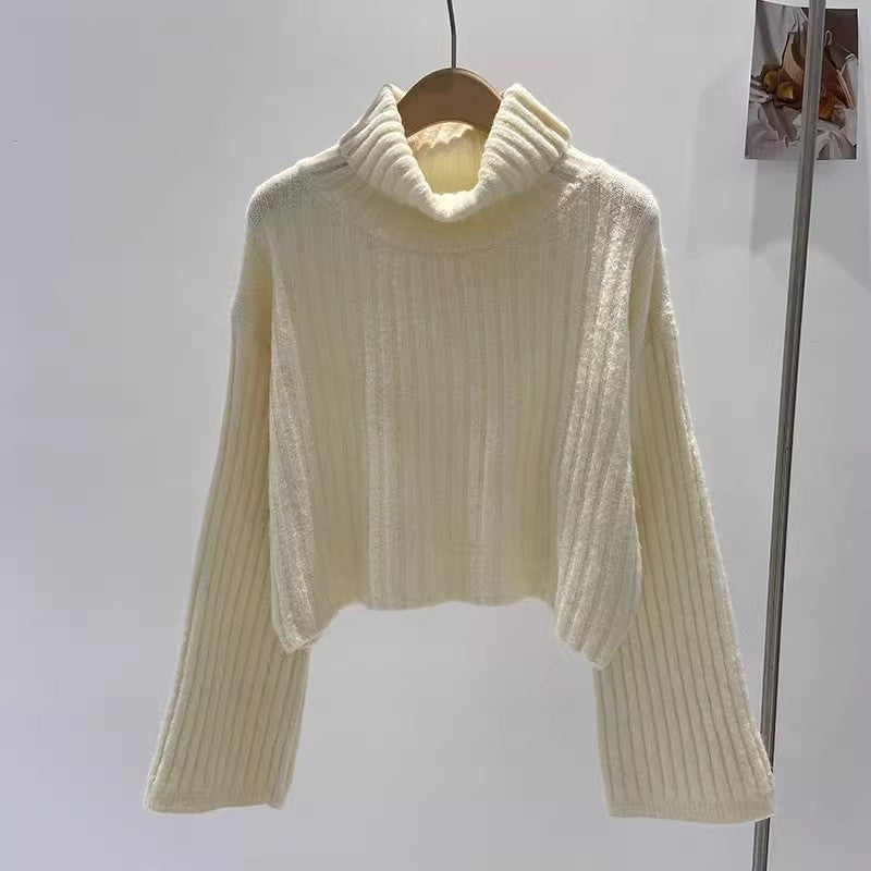 Damen Rollkragenpullover Rippstruktur Weitschnitt Norvielle
