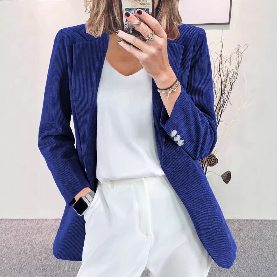 Damen Blazer Streifen Slim Fit Norvielle