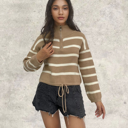 Damen Strickpullover Tailliert Norvielle