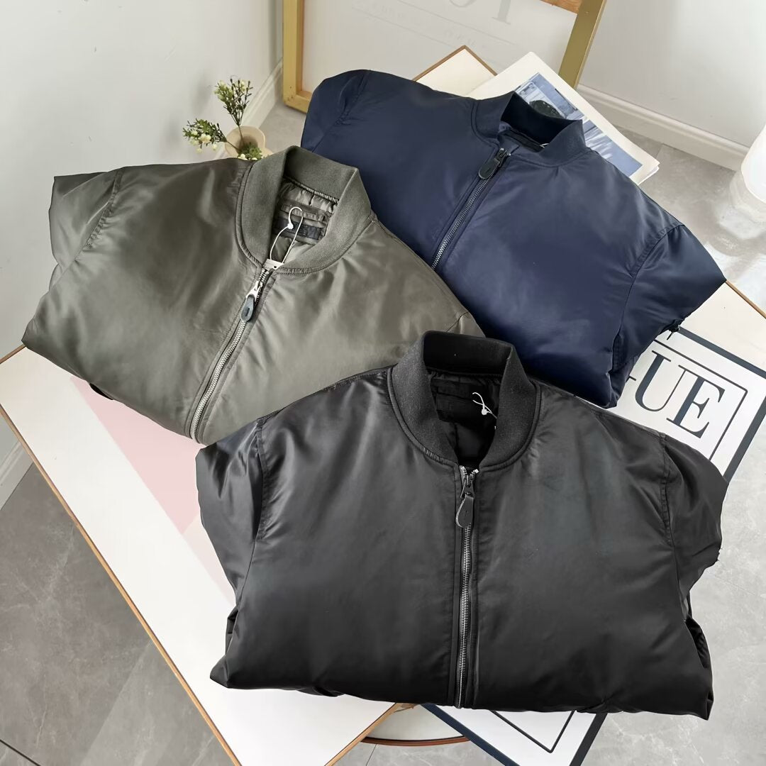 Damen Kunstleder Bomberjacke Praktische Taschen
