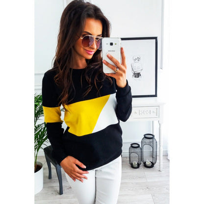 Damen Sweatshirt Lässig Farbblockdesign Norvielle