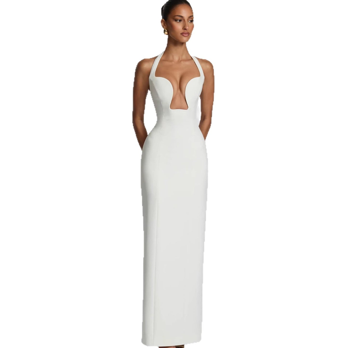 Damen Abendkleid Elegantes Herz-Ausschnitt Schwingender Saum Norvielle