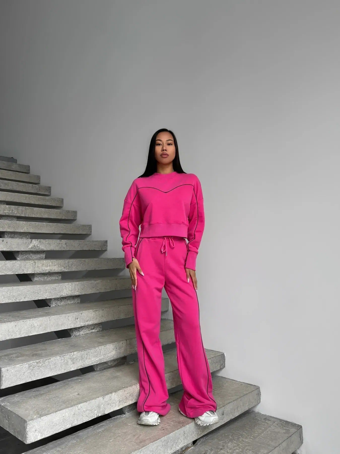Damen Sport-Loungewear-Set Elastisch Bequem