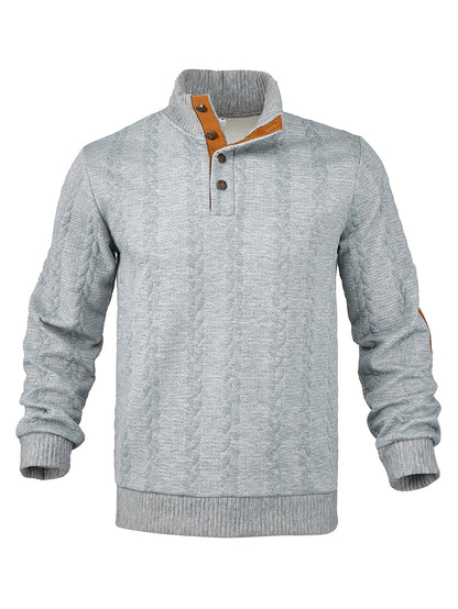 Herren Strickpullover Hochkragen Muster