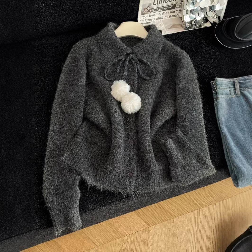 Damen Strickjacke Großkragen Norvielle