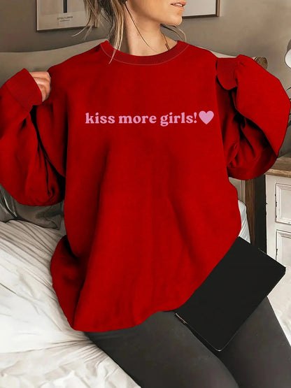 Damen Sweatshirt Lässig Mit Schriftzug Norvielle
