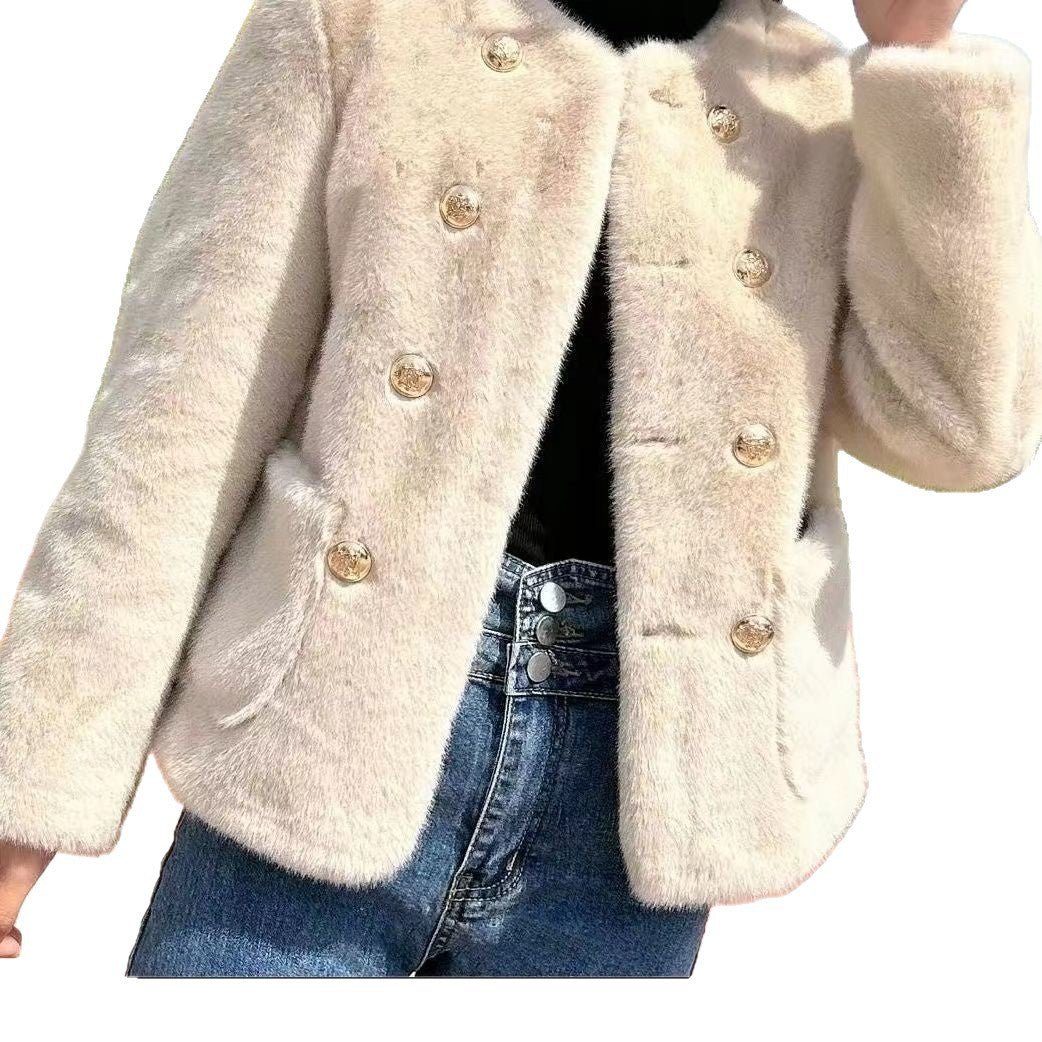 Damen Softjacke mit Knöpfen Elegant Norvielle