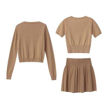 Damen Strickkleid mit Cardigan und feinen Details