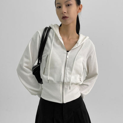 Damen Sportjacke Zip Kapuzenjacke Figurbetont Norvielle