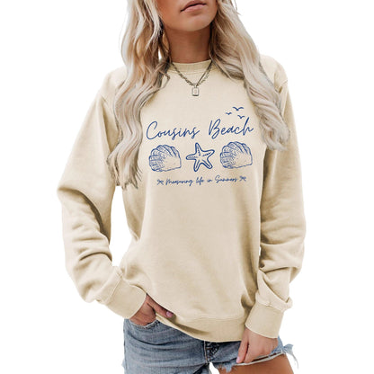 Damen Sweatshirt Maritimes Motiv Bequemer Schnitt Norvielle