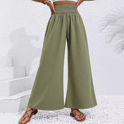 Damen Palazzo-Hose Elastischer Bund Lässiger Schnitt Norvielle - Norvielle